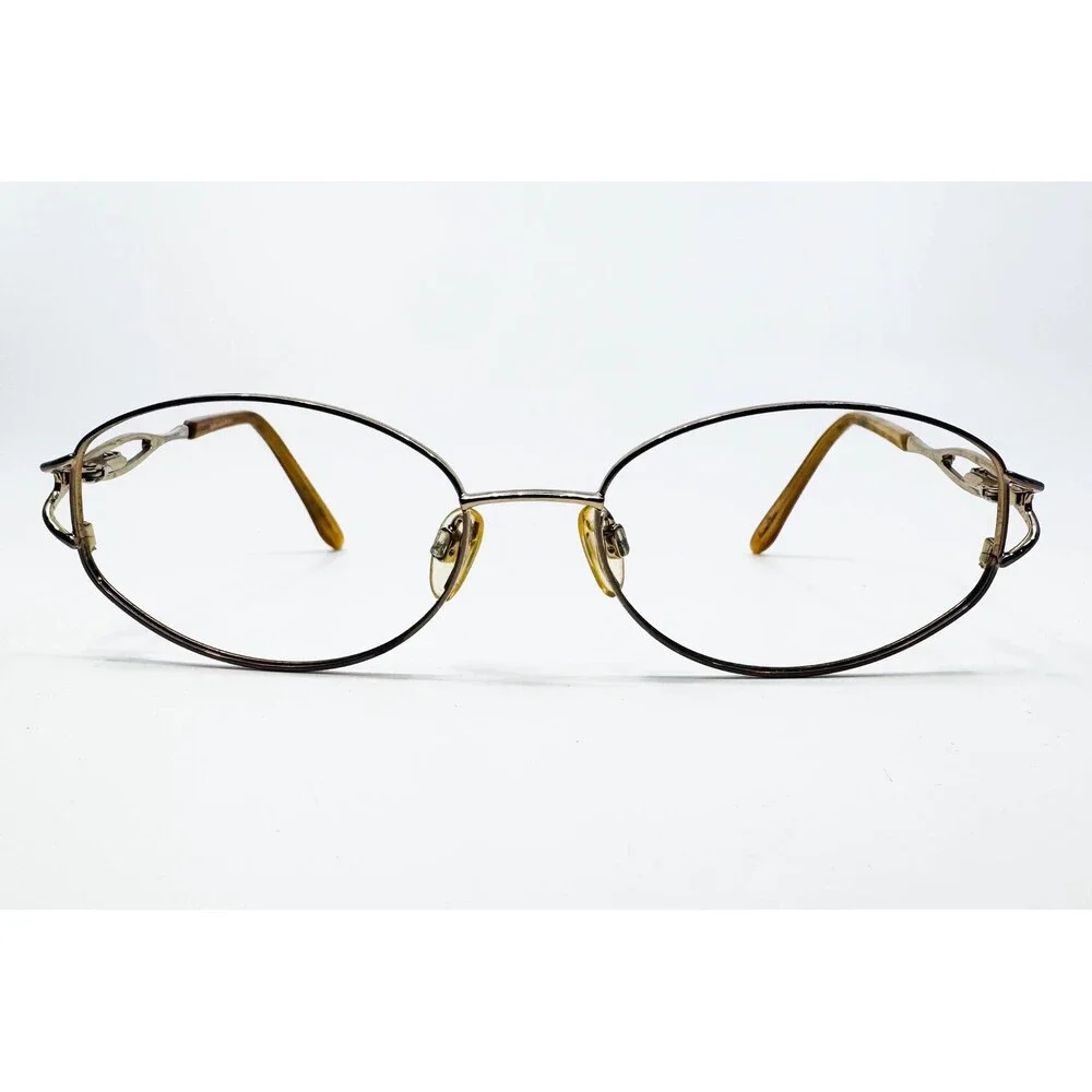 Zyloware 200 Eyeglasses Frames Women Gold Rhinestone Oval 51-18-135
